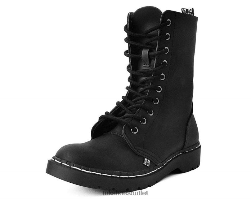 T.U.K. Footwear 10-Eye Gibson Boot Women Black Footwear HP228205