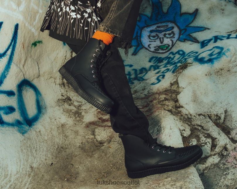 T.U.K. Footwear 7-Eye Viva Low Boot Women Black Footwear HP228225