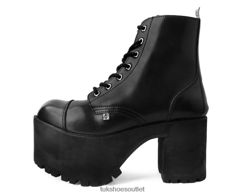T.U.K. Footwear Brush-Off 7-Eye Nosebleed Boot Women Black Footwear HP228211
