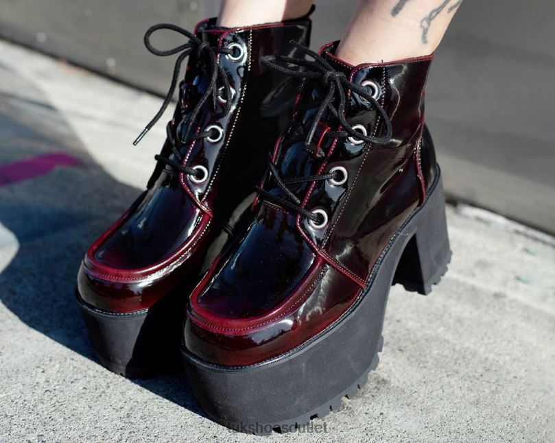 T.U.K. Footwear Gradient Nosebleed Women Burgundy Footwear HP228202