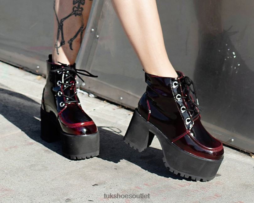 T.U.K. Footwear Gradient Nosebleed Women Burgundy Footwear HP228202