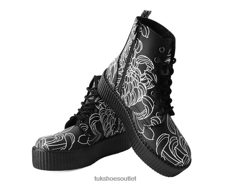 T.U.K. Footwear James Tran Boot Women Black/White Footwear HP228128