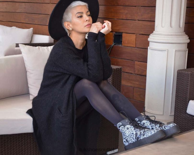 T.U.K. Footwear James Tran Boot Women Black/White Footwear HP228128