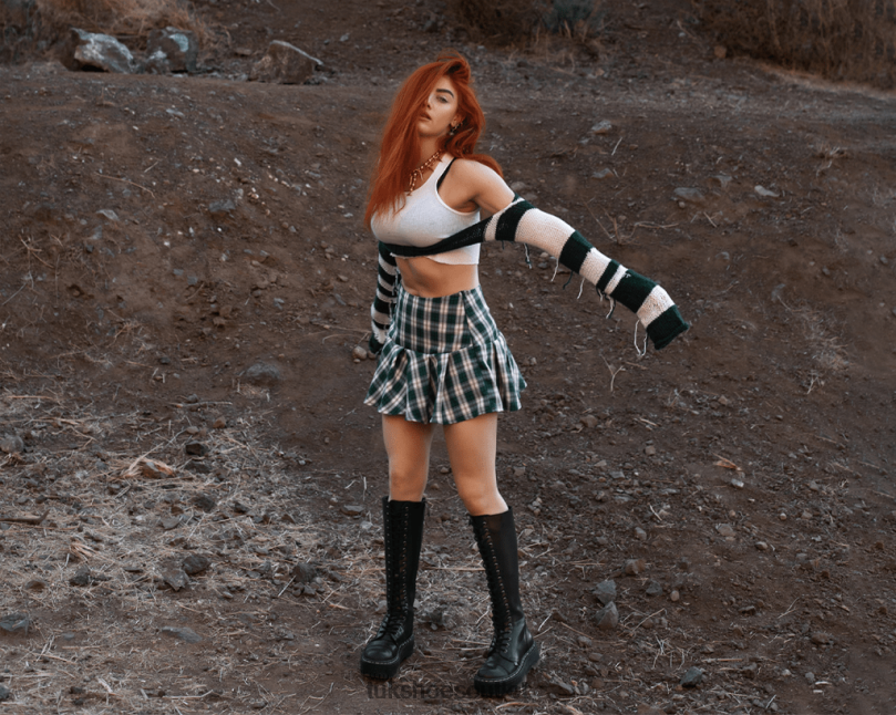 T.U.K. Footwear Knee-high Double Decker Boot Women Black Footwear HP228200