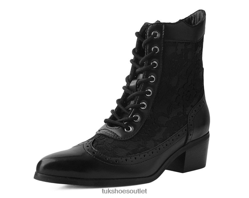 T.U.K. Footwear Victorian Anarchic Pointed Boot Women Black Footwear HP228208