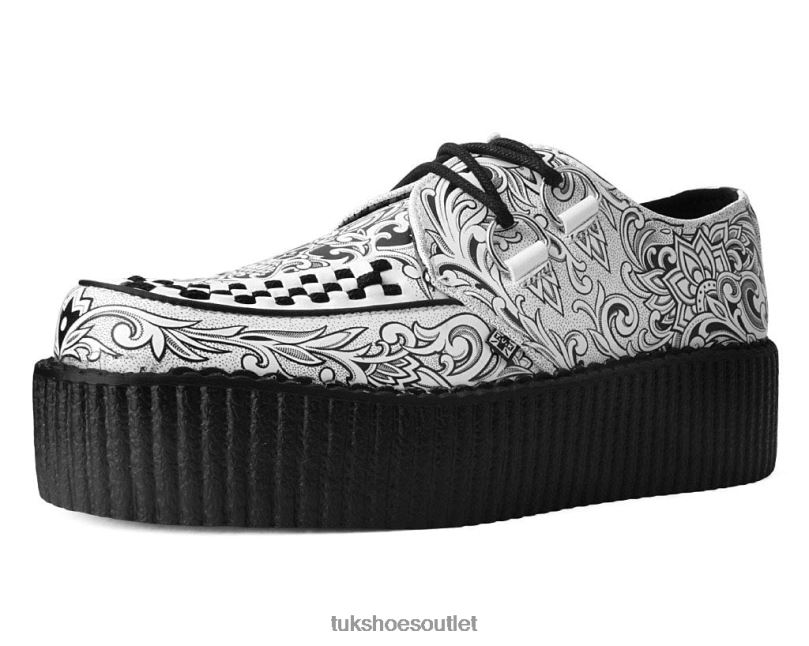 DROOPY X T.U.K. Footwear Tattoo Creeper Women Black/White Footwear HP228126
