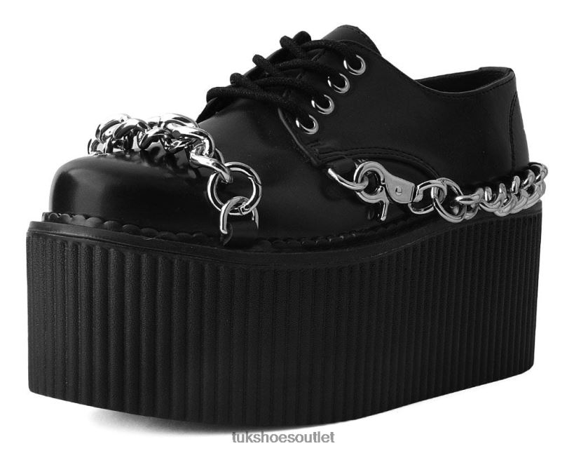 T.U.K. Footwear Brush Off Chained Stratocreeper Women Black Footwear HP22877