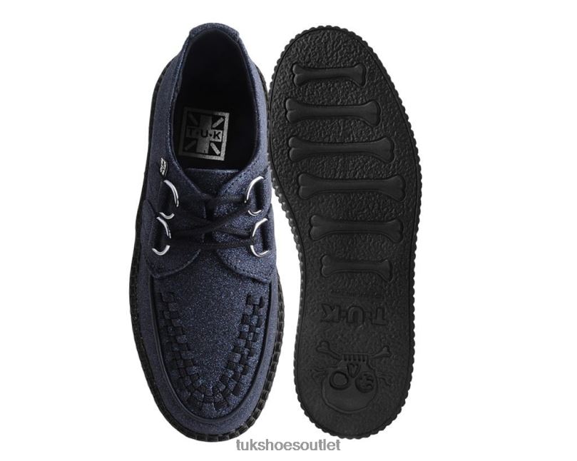 T.U.K. Footwear Glitter Viva Mondo Creeper Women Black Footwear HP228106