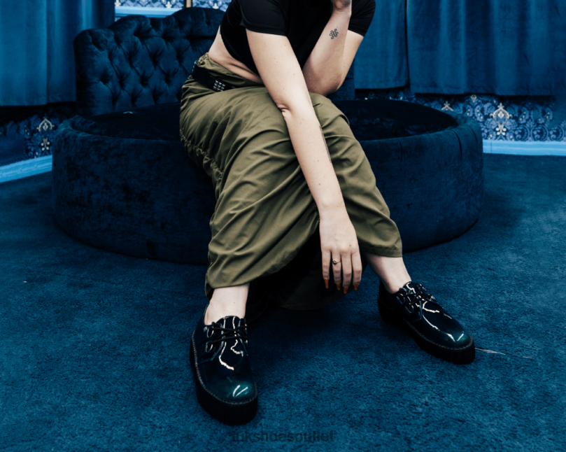 T.U.K. Footwear Gradient D-Ring Mondo Creeper Women Green Footwear HP22889