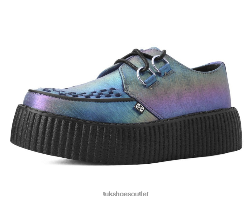 T.U.K. Footwear Midnight Abalone Viva Mondo Creeper Women Green/Purple/Blue Footwear HP22811