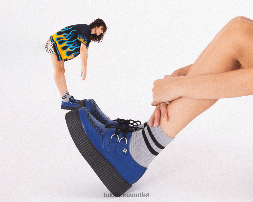T.U.K. Footwear Mondo Creeper Women Lazuli Blue Footwear HP22833