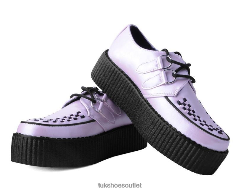 T.U.K. Footwear Pearl Viva Mondo Creeper Women Pink Footwear HP2283