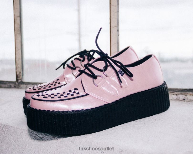 T.U.K. Footwear Pearl Viva Mondo Creeper Women Pink Footwear HP2283