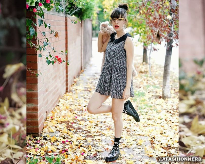 T.U.K. Footwear Pointed Buckle Creepers Women Black Footwear HP22886