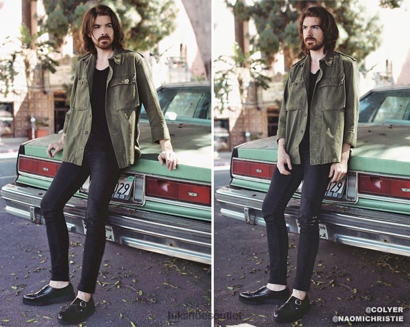 T.U.K. Footwear Pointed Buckle Creepers Women Black Footwear HP22886