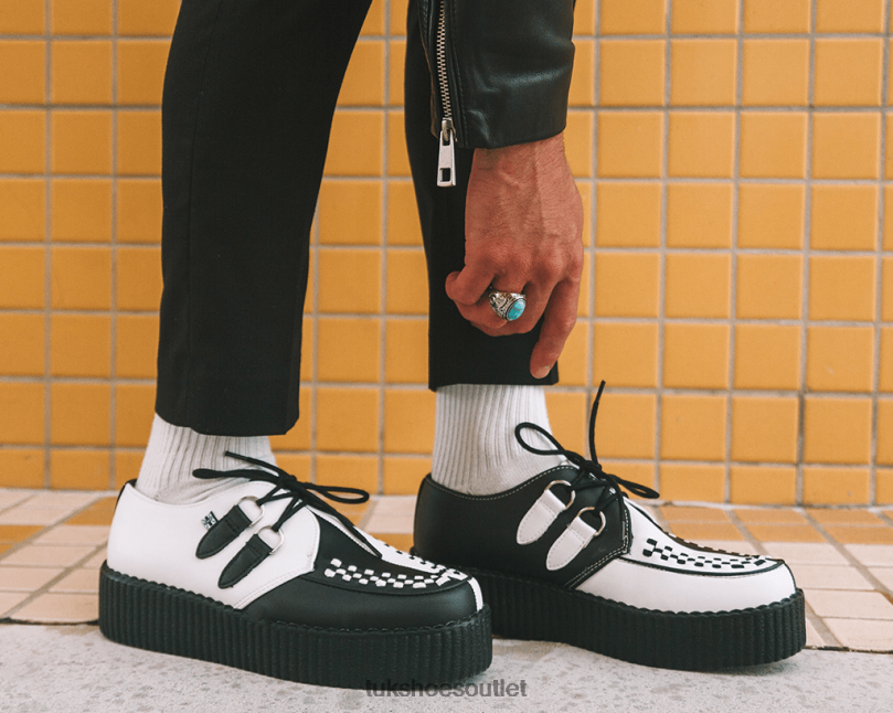T.U.K. Footwear Split Personality Creeper Women Black/White Footwear HP228122