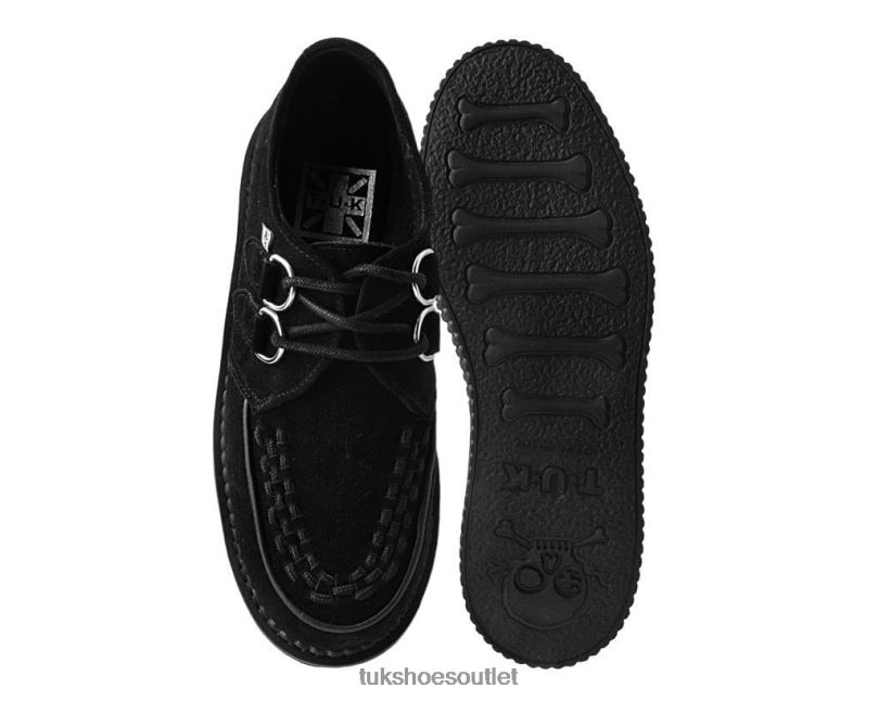 T.U.K. Footwear Suede Classic Stratocreeper Women Black Footwear HP22823