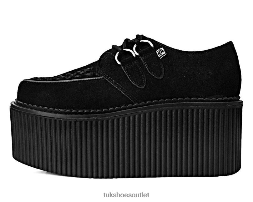 T.U.K. Footwear Suede Classic Stratocreeper Women Black Footwear HP22823