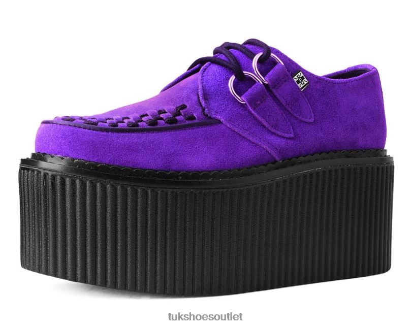 T.U.K. Footwear Suede Classic Stratocreeper Women Purple Footwear HP22879