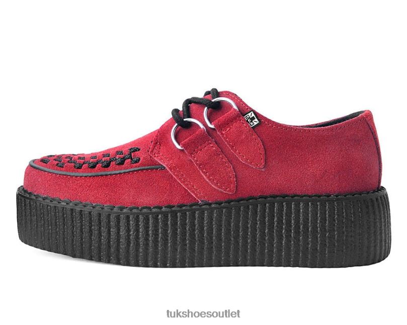 T.U.K. Footwear Suede Mondo Creeper Women Red Footwear HP22827