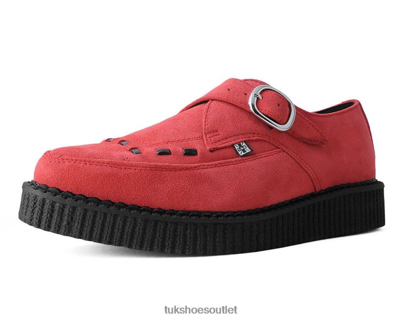 T.U.K. Footwear Suede Pointed Creeper Women Red Footwear HP22899