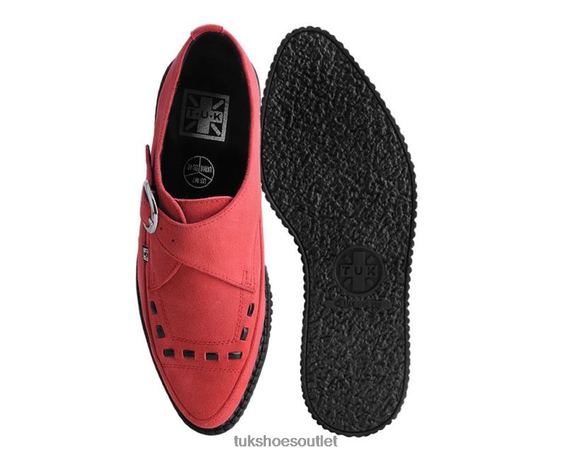 T.U.K. Footwear Suede Pointed Creeper Women Red Footwear HP22899