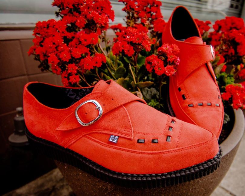 T.U.K. Footwear Suede Pointed Creeper Women Red Footwear HP22899