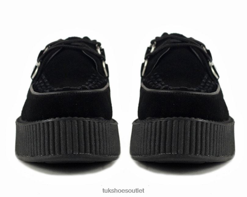 T.U.K. Footwear Suede Viva Mondo Creeper Women Black Footwear HP2281