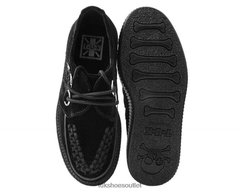 T.U.K. Footwear Velvet Viva Mondo Creeper Women Black Footwear HP22842