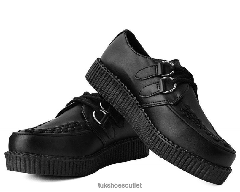 T.U.K. Footwear Viva Low Creeper Women Black Footwear HP22864