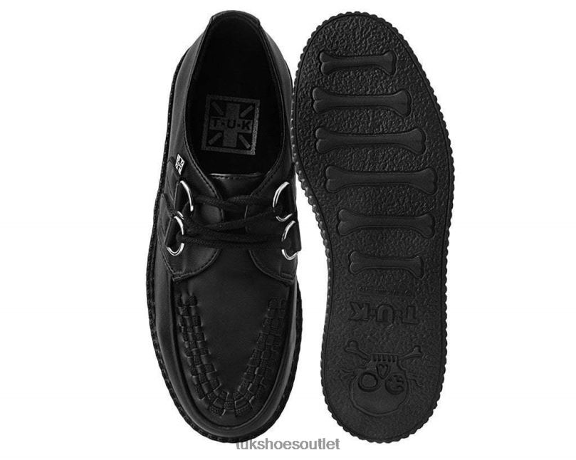 T.U.K. Footwear Viva Low Creeper Women Black Footwear HP22864