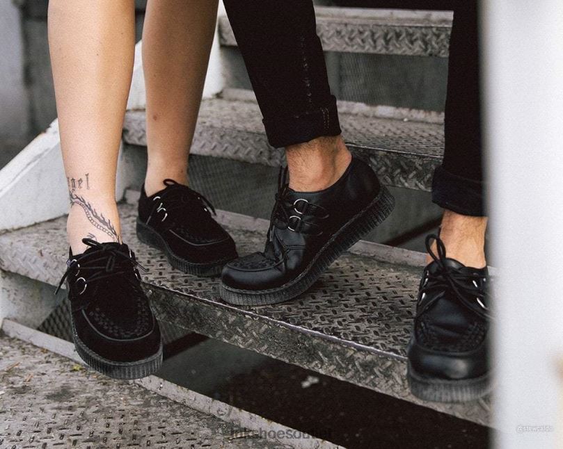 T.U.K. Footwear Viva Low Creeper Women Black Footwear HP22864