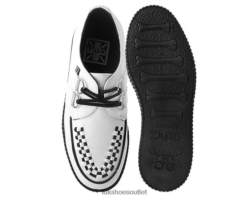 T.U.K. Footwear Viva Low Creeper Women White Footwear HP22819