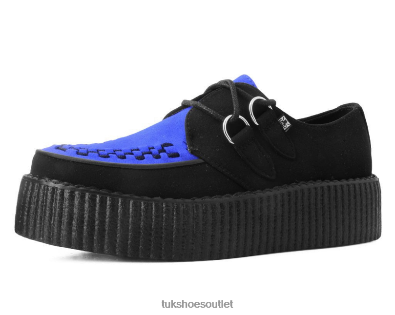 T.U.K. Footwear Viva Mondo Creeper Women Black/Cobalt Blue Footwear HP22853