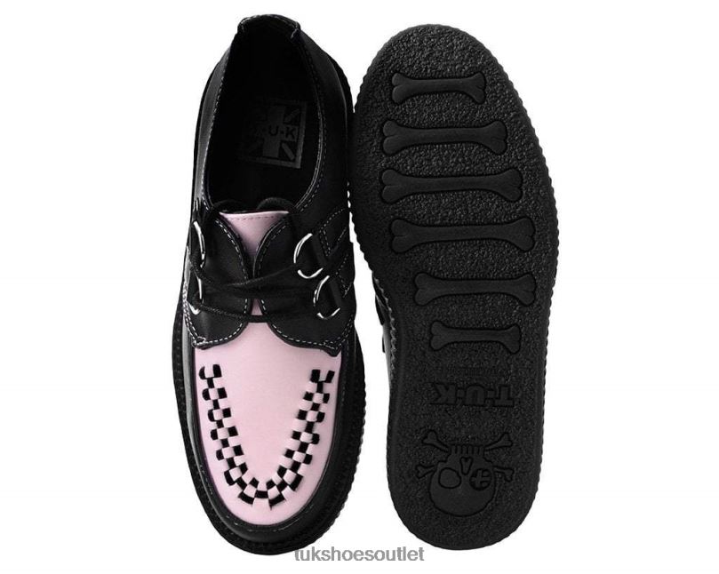 T.U.K. Footwear Viva Mondo Creeper Women Black/Pink Footwear HP228313