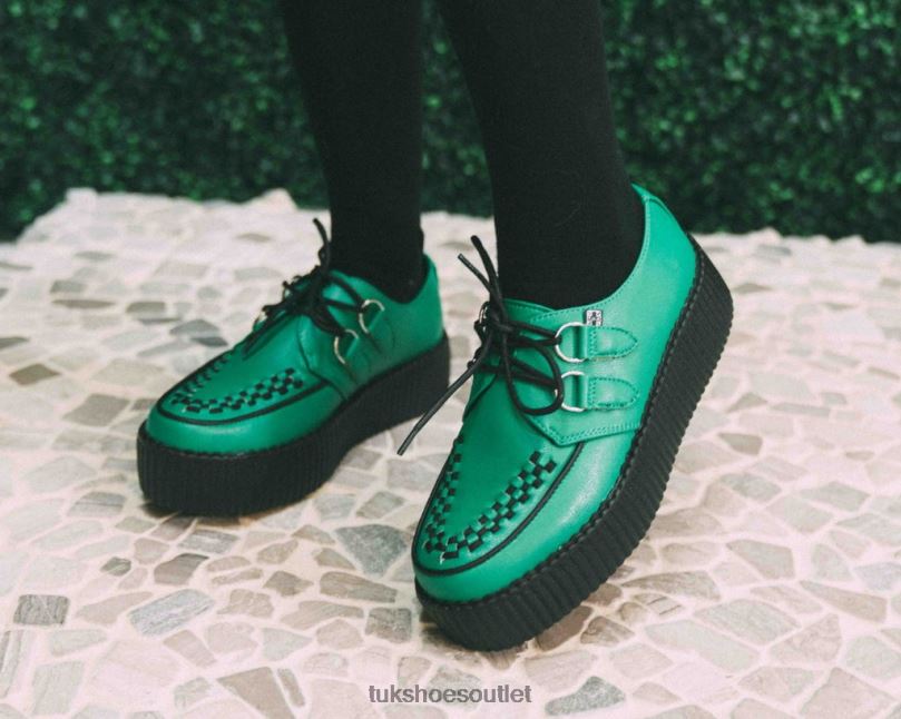 T.U.K. Footwear Viva Mondo Creeper Women Green Footwear HP22835