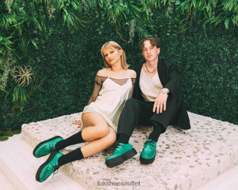 T.U.K. Footwear Viva Mondo Creeper Women Green Footwear HP22835