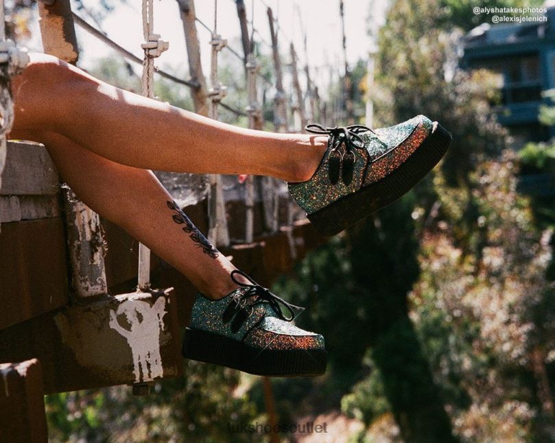 T.U.K. Footwear Viva Mondo Creeper Women Multiglitter Footwear HP228100