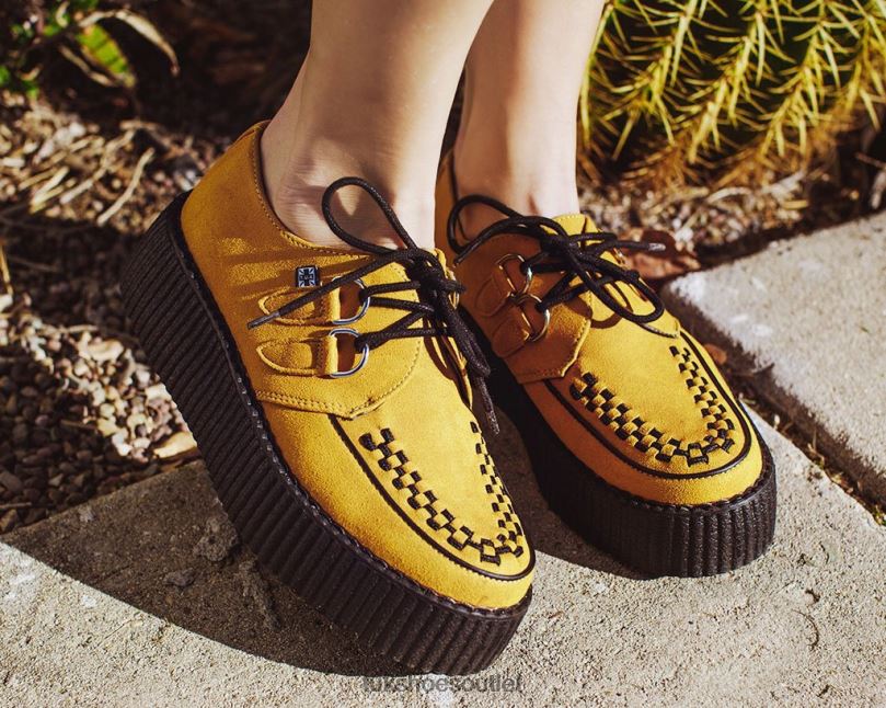 T.U.K. Footwear Viva Mondo Creeper Women Yellow Footwear HP22847