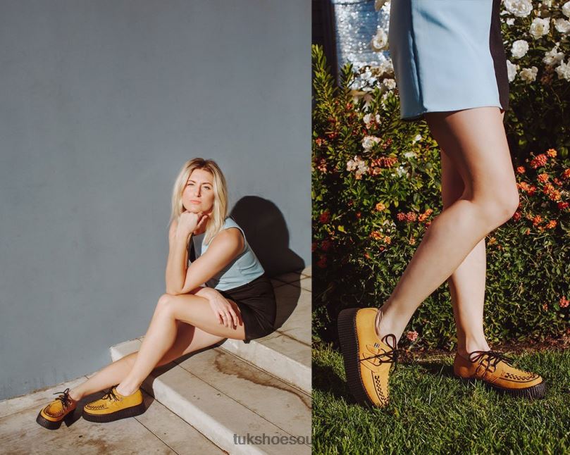 T.U.K. Footwear Viva Mondo Creeper Women Yellow Footwear HP22847