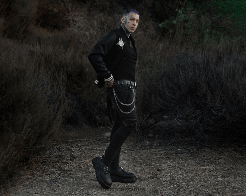 T.U.K. Footwear 2-Buckle Anarchic Airship Gibson Women Black Footwear HP228275