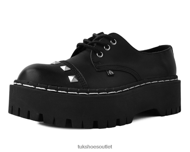 T.U.K. Footwear Anarchic Spiked Dino Gibson Women Black Footwear HP228233
