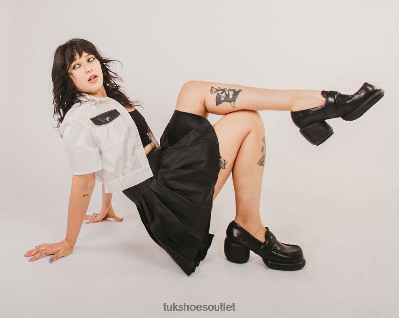 T.U.K. Footwear Bubble II Anarchic Loafer Women Black Footwear HP228190