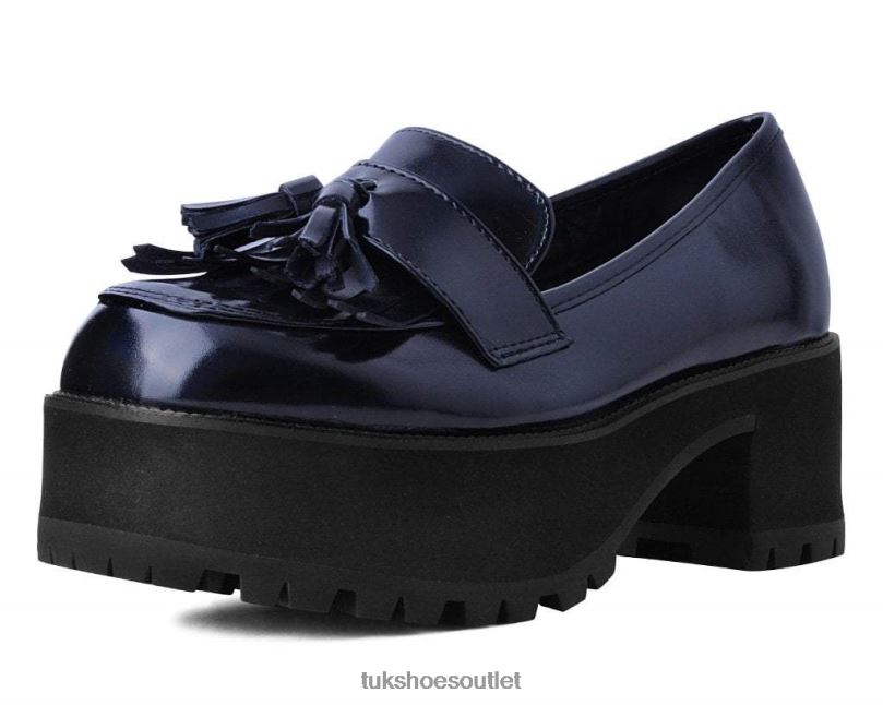 T.U.K. Footwear Haze Loafer Platform Women Black Footwear HP228294