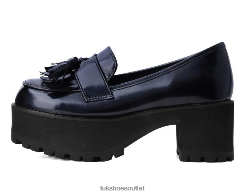 T.U.K. Footwear Haze Loafer Platform Women Black Footwear HP228294