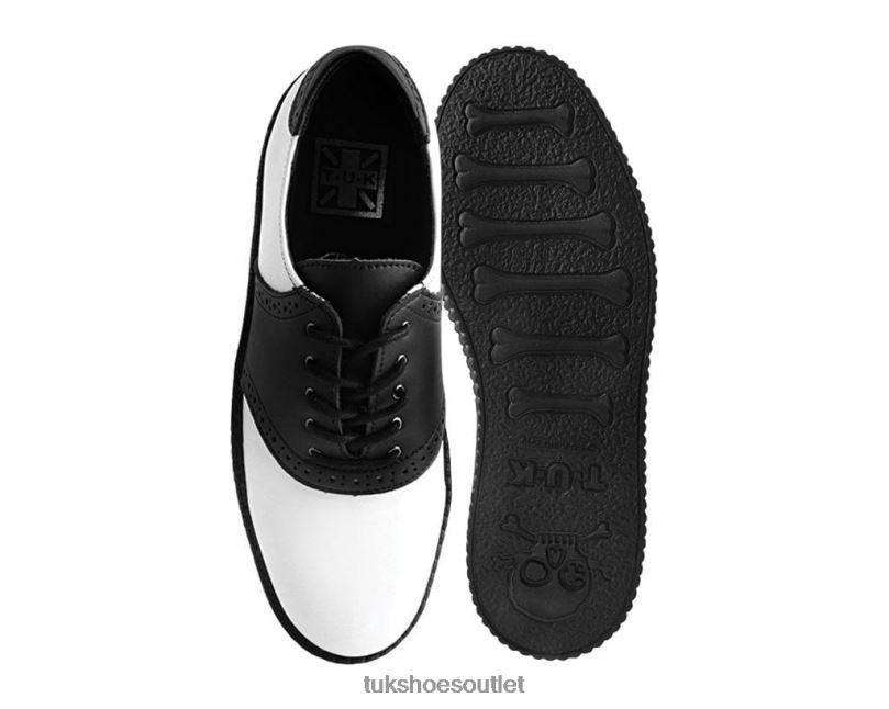 T.U.K. Footwear Saddle Oxford Women Black/White Footwear HP22841