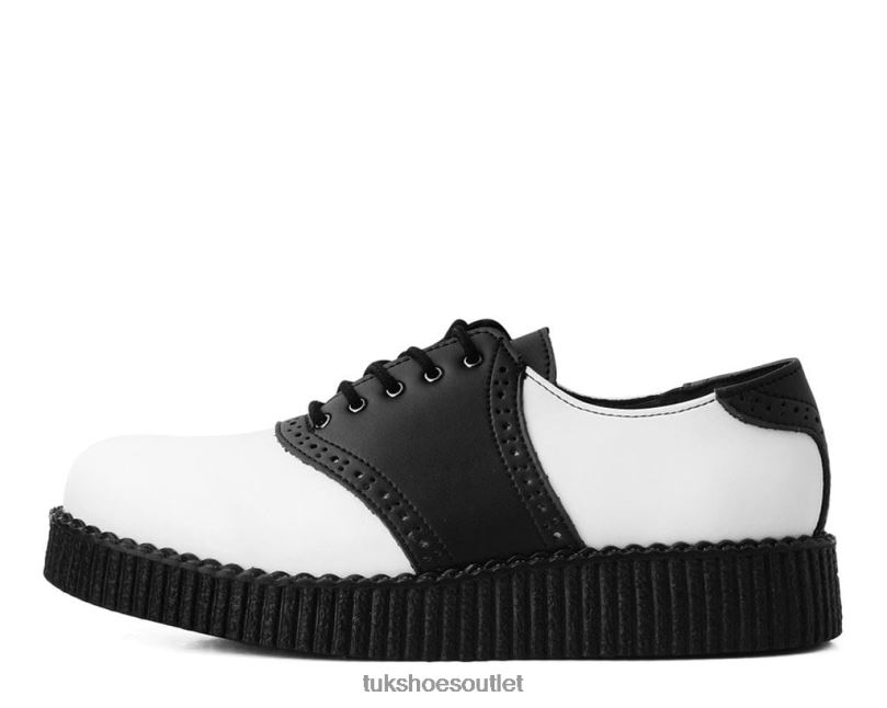 T.U.K. Footwear Saddle Oxford Women Black/White Footwear HP22841