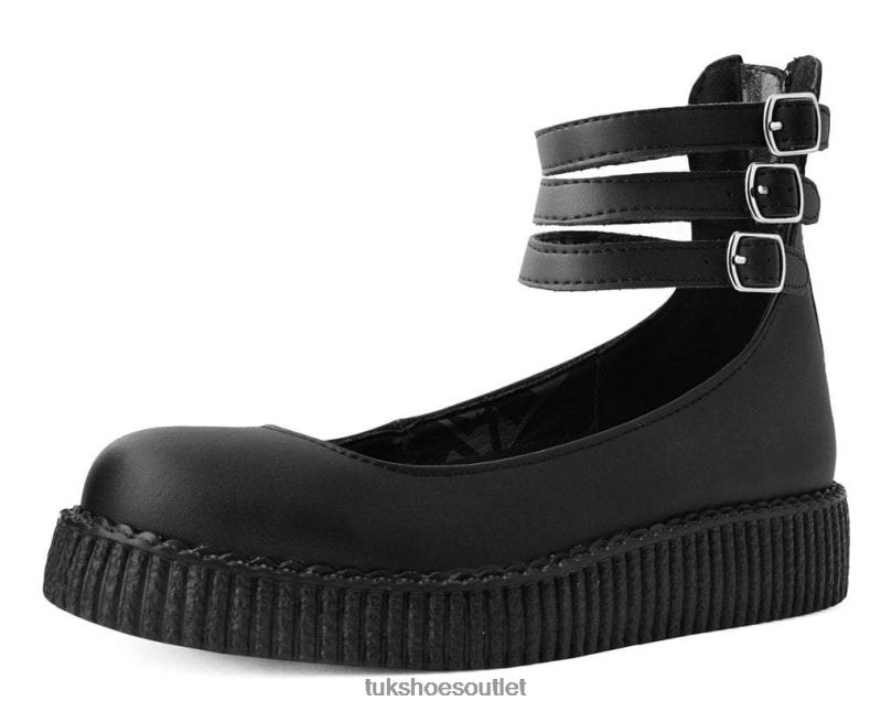 T.U.K. Footwear 3-Strap Mary Jane Women Black Footwear HP228186