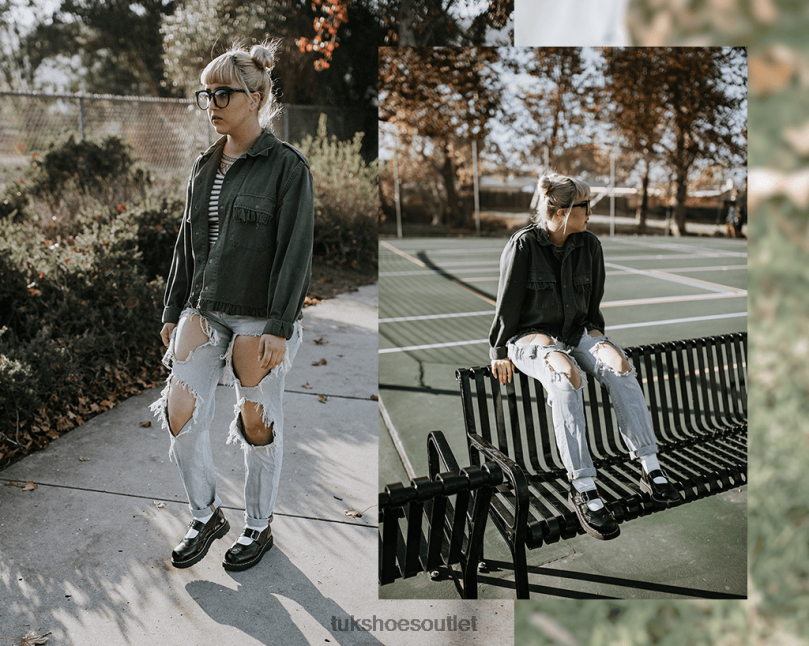 T.U.K. Footwear Brogue Mary Jane Women Black Footwear HP228131