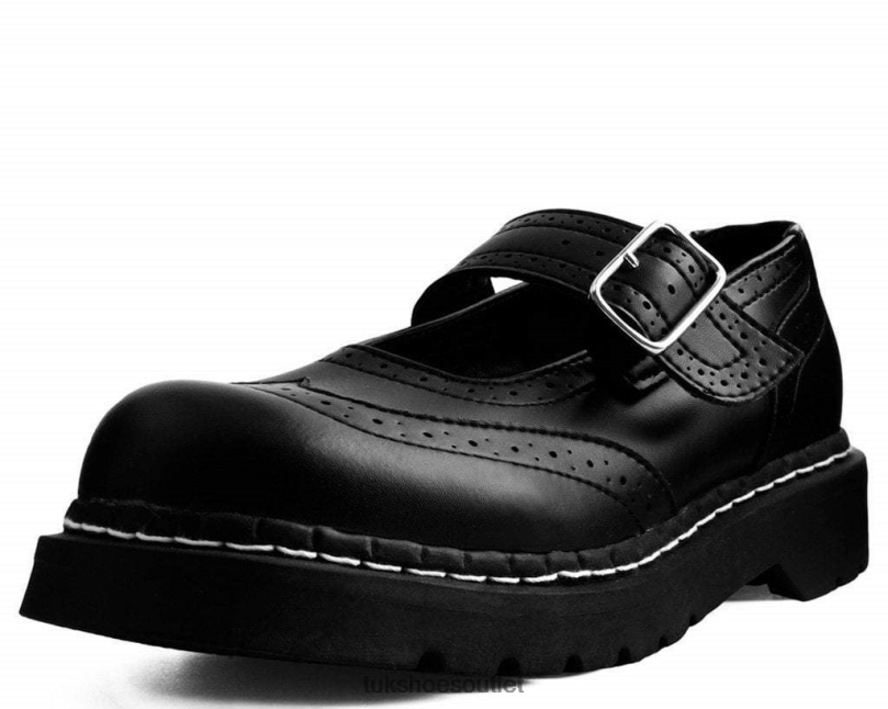 T.U.K. Footwear Brogue Mary Jane Women Black Footwear HP228178